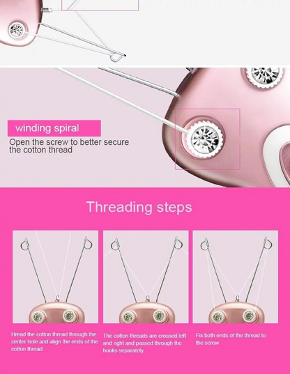 Electric Cotton Thread Epilator – Precision Facial Hair Remover for Women