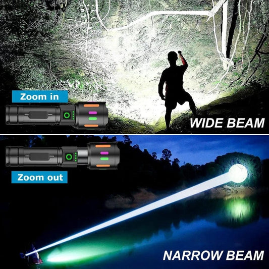 Long Range Canon Ruilang Most Powerful LED Flashlight Rechargeable